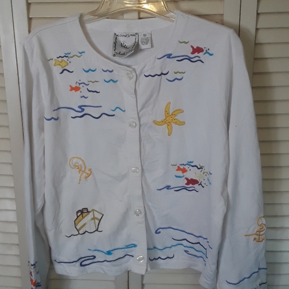 MICHAEL SIMON semi lightweight beach theme jacket